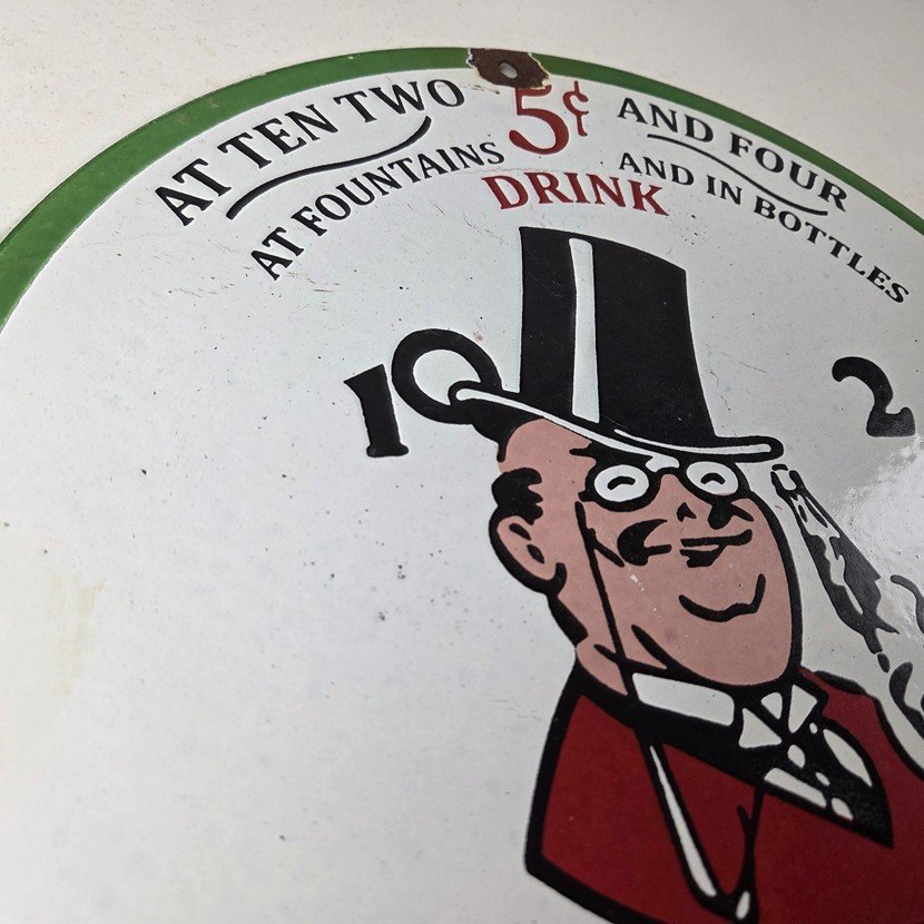 Vintage Dr Pepper Sign - Porcelain Soda Cola Beverage Gas Service Station Sign - Image 5