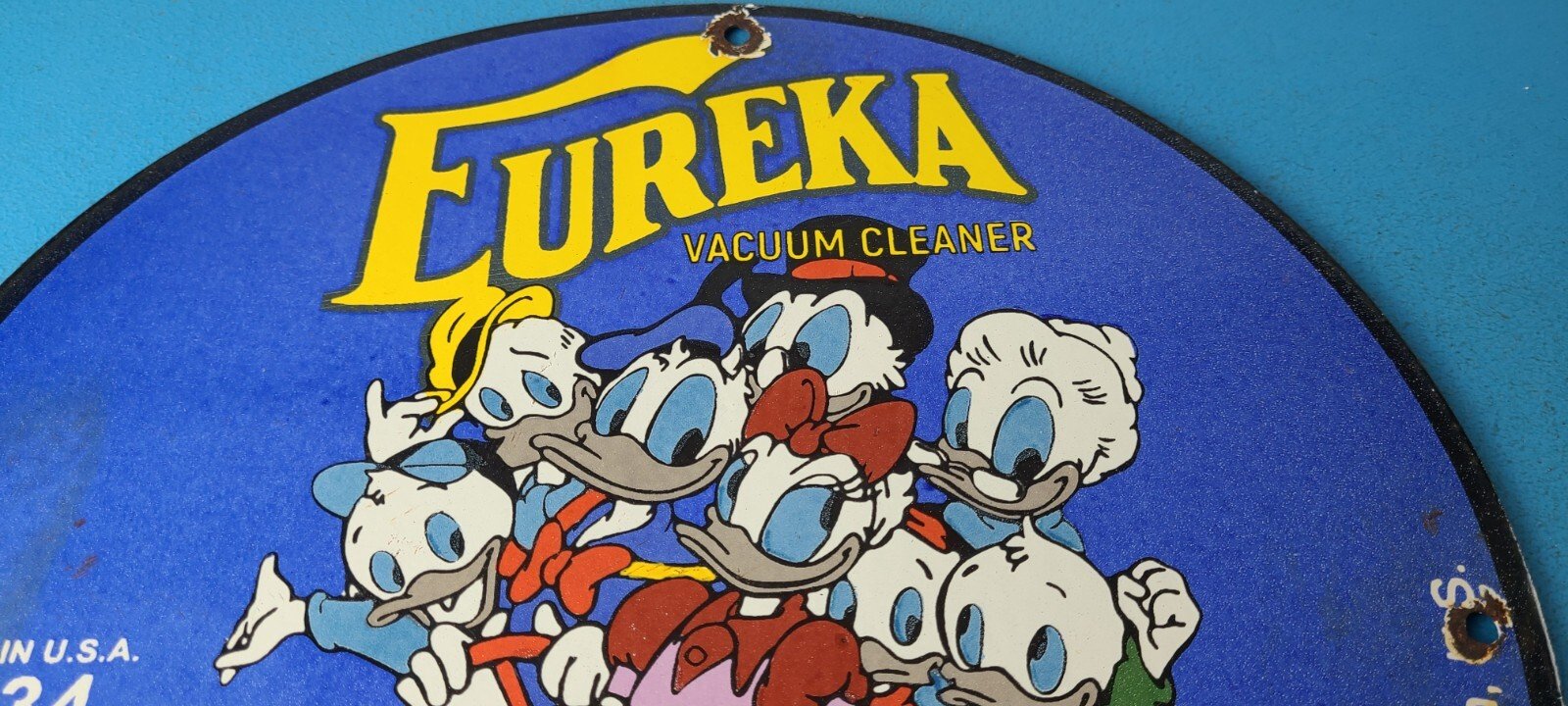 Vintage Eureka Vacuum Sign - Shop Shop Porcelain Store Display Gas Station Sign - Image 13