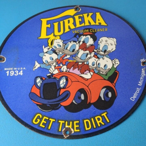 Vintage Eureka Vacuum Sign - Shop Shop Porcelain Store Display Gas Station Sign