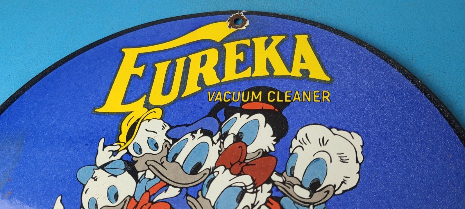 Vintage Eureka Vacuum Sign - Shop Shop Porcelain Store Display Gas Station Sign - Image 8