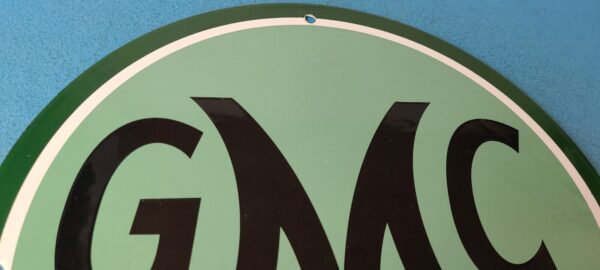 Vintage General Motors Sign GMC Automobiles Trucks Gas Oil Pump Porcelain Sign 305764288037 4