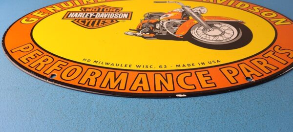 Vintage Harley Davidson Motorcycles Sign Genuine Parts Gas Pump Porcelain Sign 305479657587 11