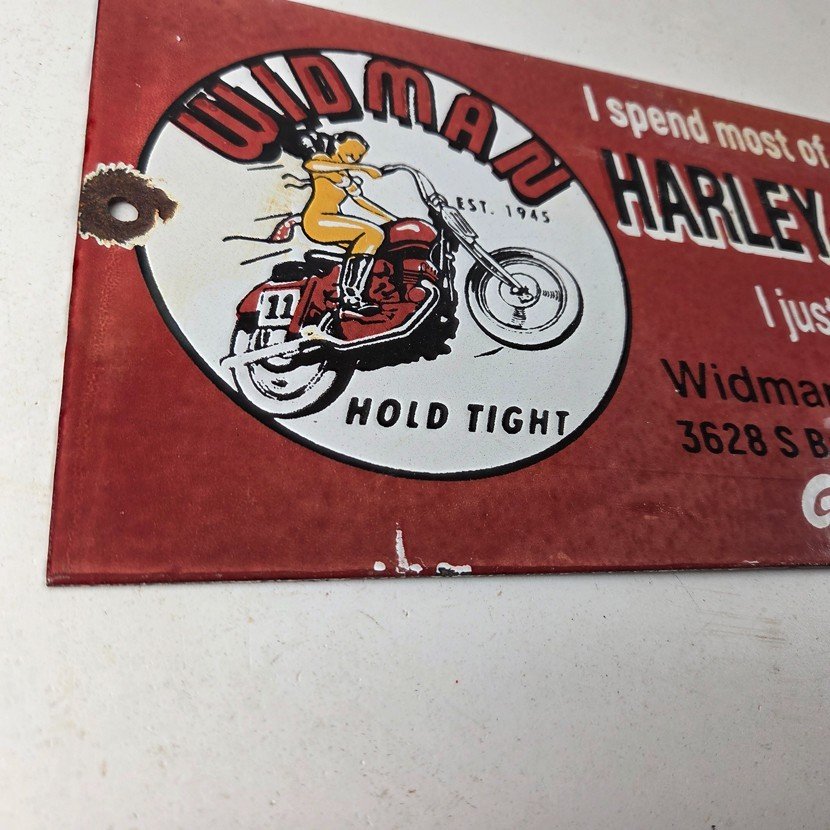 Vintage Harley Davidson Motorcycles Sign - Repair Shop Gas Pump Porcelain Sign - Image 6