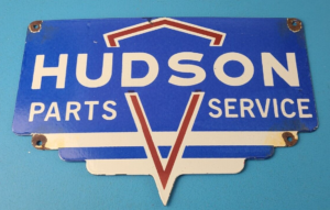 Vintage Hudson Automobiles Sign Gas Service Station Pump Porcelain Sign 305895148767