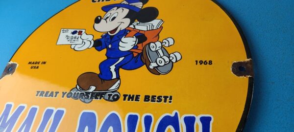 Vintage Mail Pouch Sign Mickey Mouse Tobacco Chew Gas Pump Porcelain Sign 305710701767 8