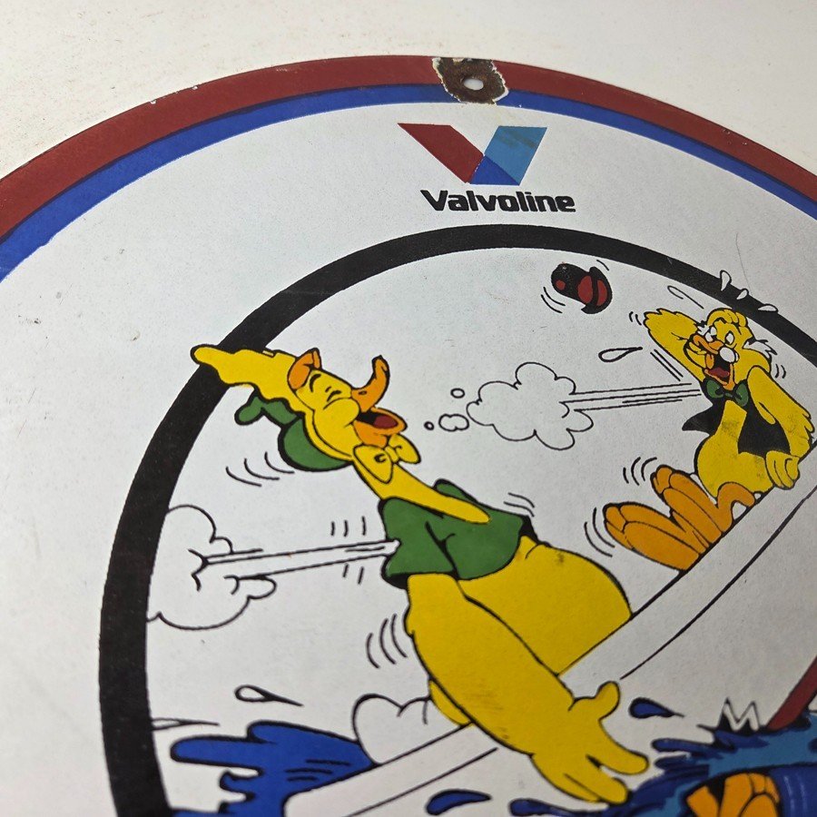 Vintage Marine Products Sign - Valvoline Gas Pump Station Porcelain Sign - Image 5