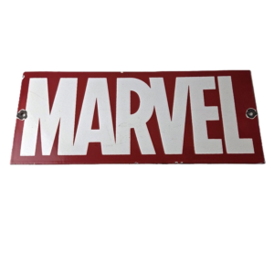 Vintage Marvel Comics Sign - Gas Pump Movie Production Set Wall Theater Sign