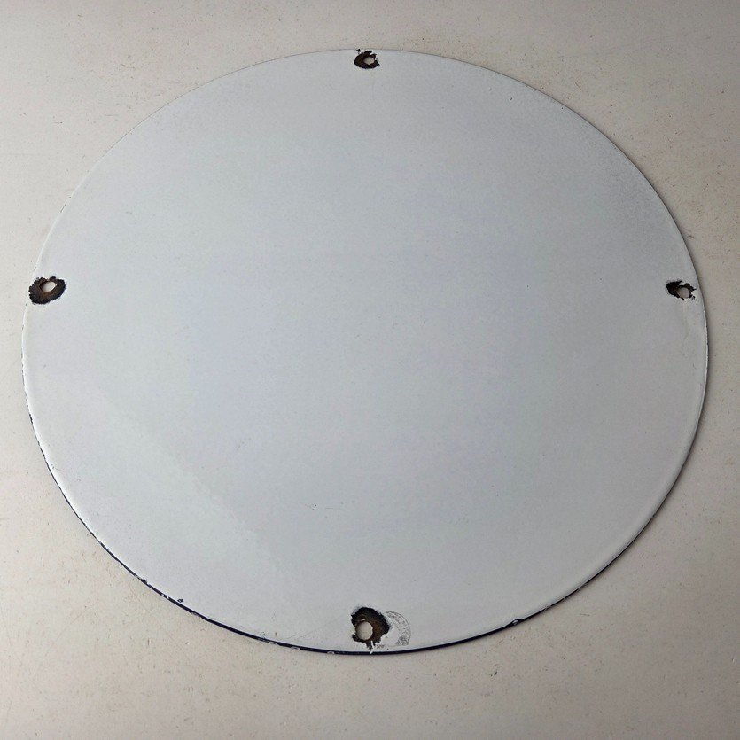 Vintage Mohawk Gasoline Sign - Porcelain American Indian Gas Motor Oil Pump Sign - Image 7