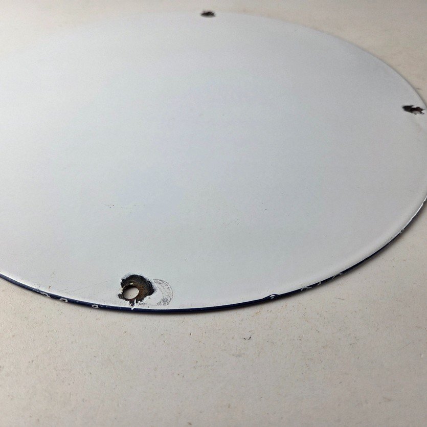 Vintage Mohawk Gasoline Sign - Porcelain American Indian Gas Motor Oil Pump Sign - Image 9