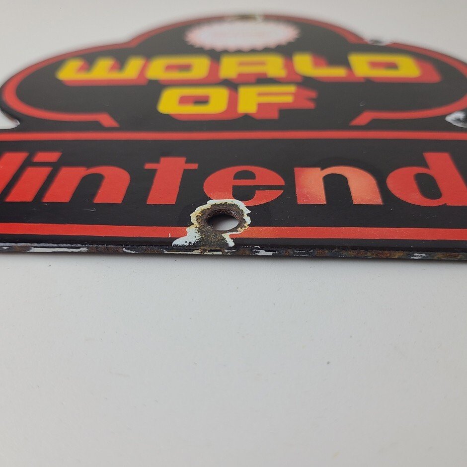 Vintage Nintendo Video Game Sign - Video Game Console Porcelain Gas Pump Sign - Image 11