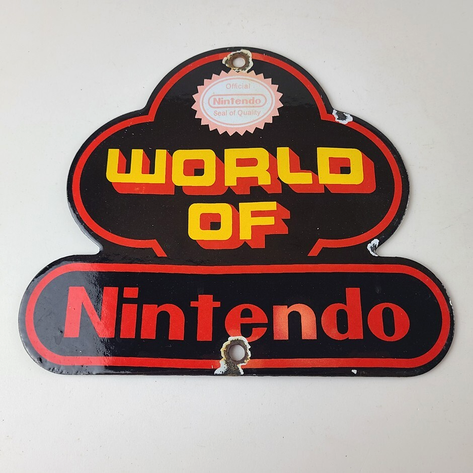 Vintage Nintendo Video Game Sign - Video Game Console Porcelain Gas Pump Sign - Image 12