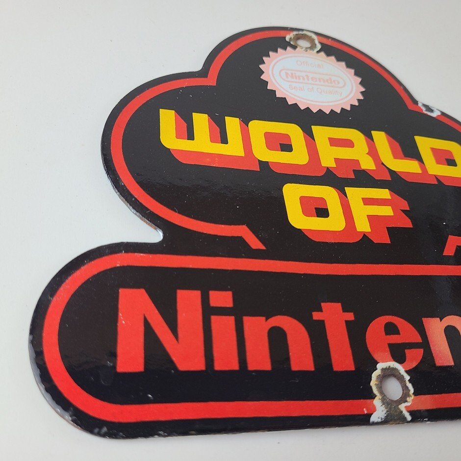 Vintage Nintendo Video Game Sign - Video Game Console Porcelain Gas Pump Sign - Image 6