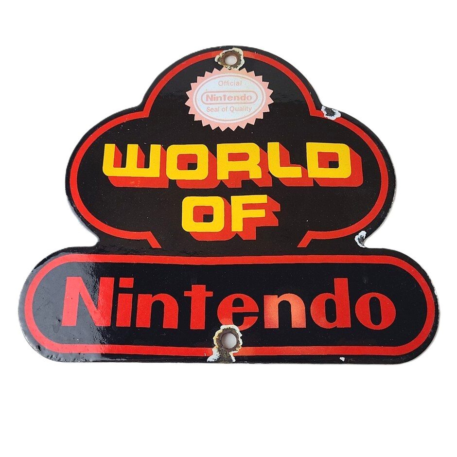 Vintage Nintendo Video Game Sign - Video Game Console Porcelain Gas Pump Sign