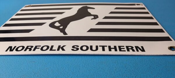 Vintage Norfolk Southern Railroad Sign Porcelain Train Ticket Station Sign 305702916957 10