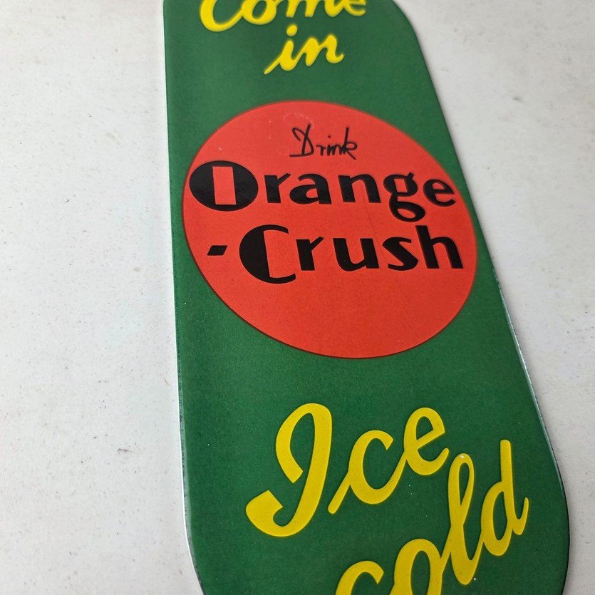 Vintage Orange Crush Sign - Drink Ice Cold Porcelain Come In Gas Pump Soda Sign - Image 6