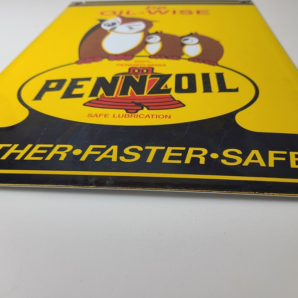 Vintage Pennzoil Porcelain Sign - Porcelain Gas Advertising Pennsylvania Sign - Image 11