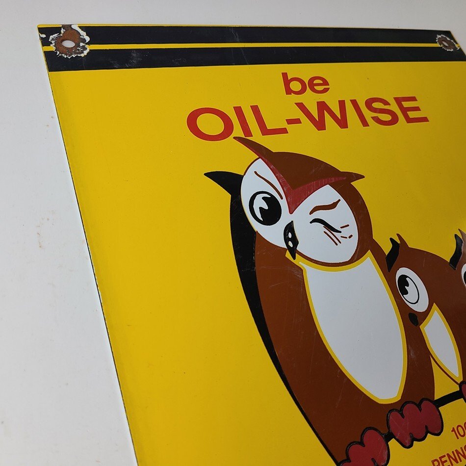 Vintage Pennzoil Porcelain Sign - Porcelain Gas Advertising Pennsylvania Sign - Image 5