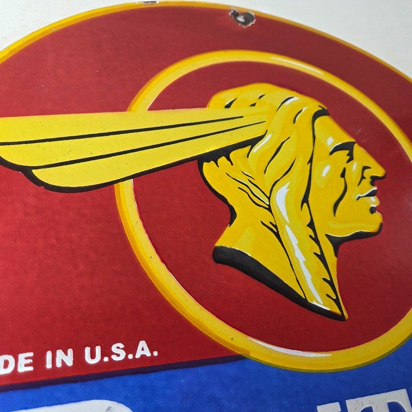 Vintage Pontiac Automobiles Sign - Automobilia Dealer Porcelain Gas Pump Sign - Image 5