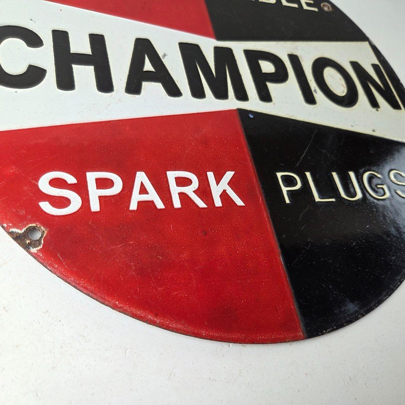 Vintage Spark Plugs Sign - Automotive Garage Shop Mechanic Gas Pump Plate Sign - Image 11