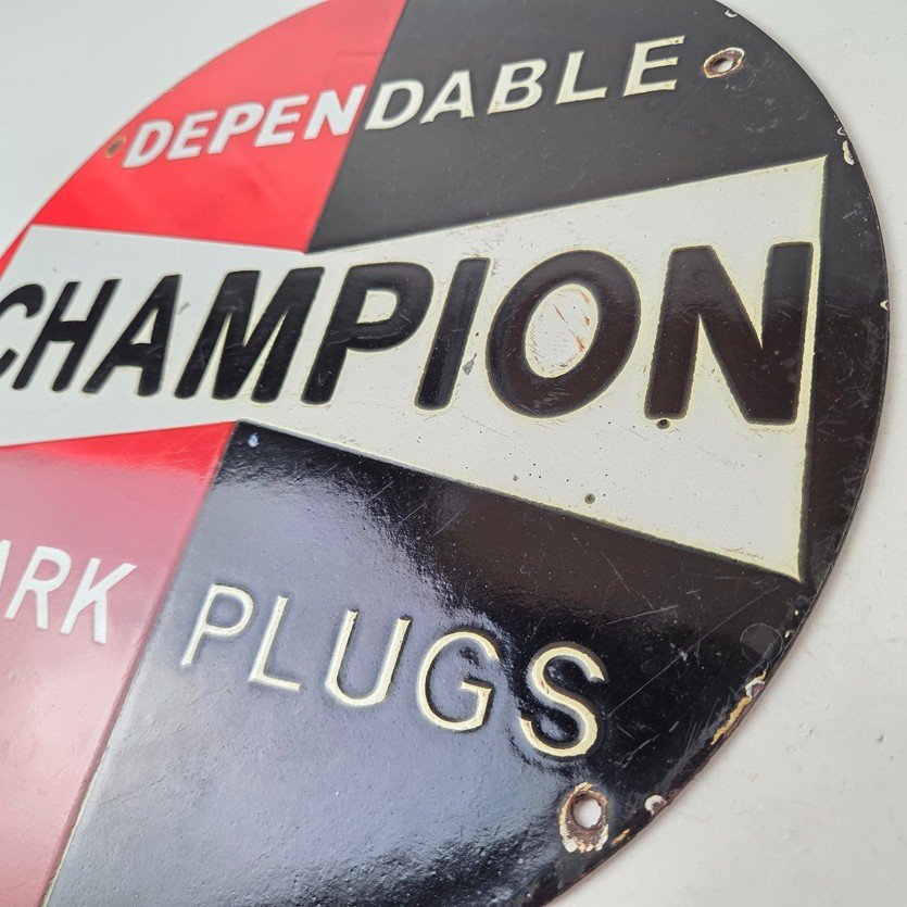 Vintage Spark Plugs Sign - Automotive Garage Shop Mechanic Gas Pump Plate Sign - Image 13