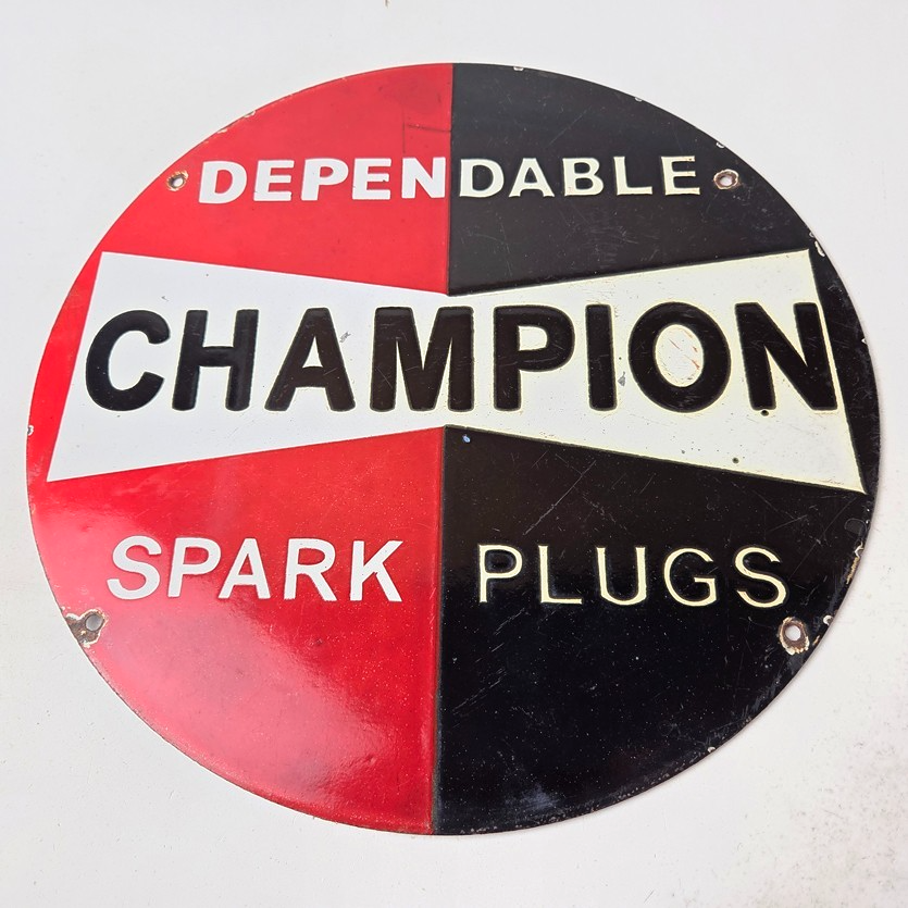 Vintage Spark Plugs Sign - Automotive Garage Shop Mechanic Gas Pump Plate Sign - Image 15