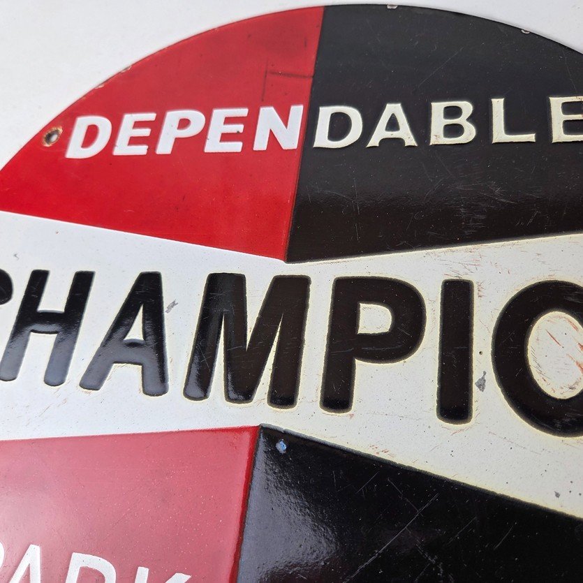 Vintage Spark Plugs Sign - Automotive Garage Shop Mechanic Gas Pump Plate Sign - Image 3