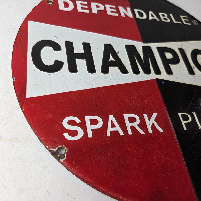 Vintage Spark Plugs Sign - Automotive Garage Shop Mechanic Gas Pump Plate Sign - Image 6