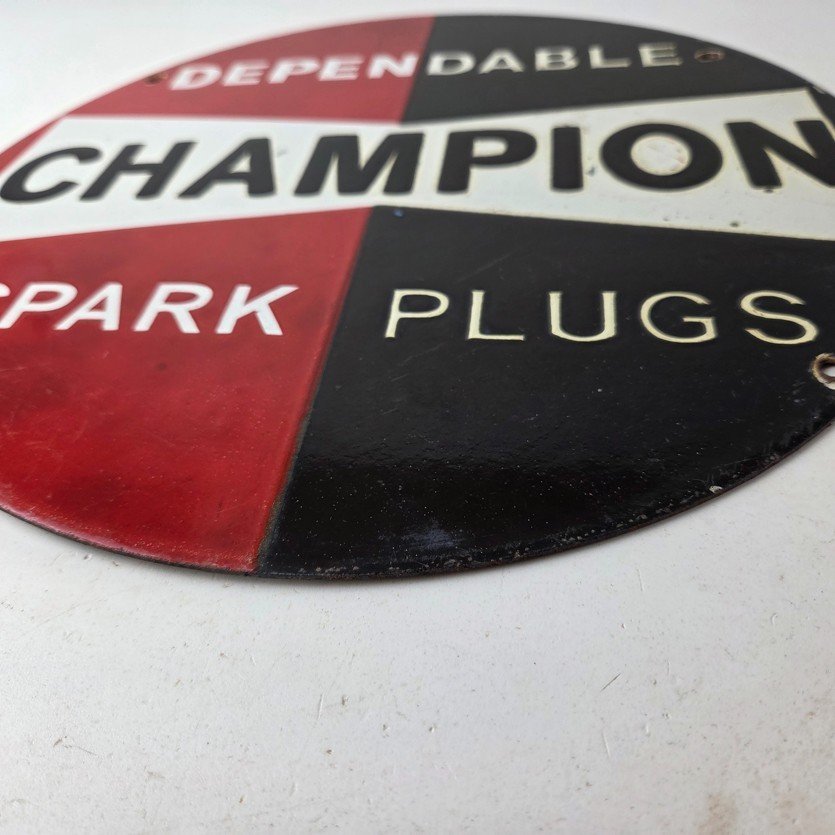 Vintage Spark Plugs Sign - Automotive Garage Shop Mechanic Gas Pump Plate Sign - Image 10