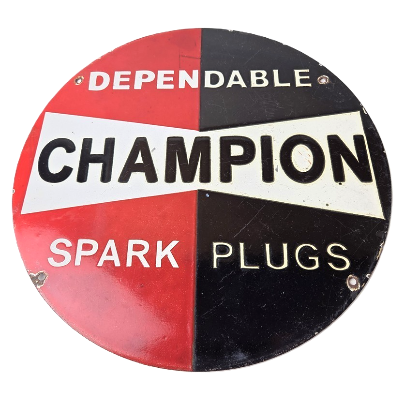 Vintage Spark Plugs Sign - Automotive Garage Shop Mechanic Gas Pump Plate Sign
