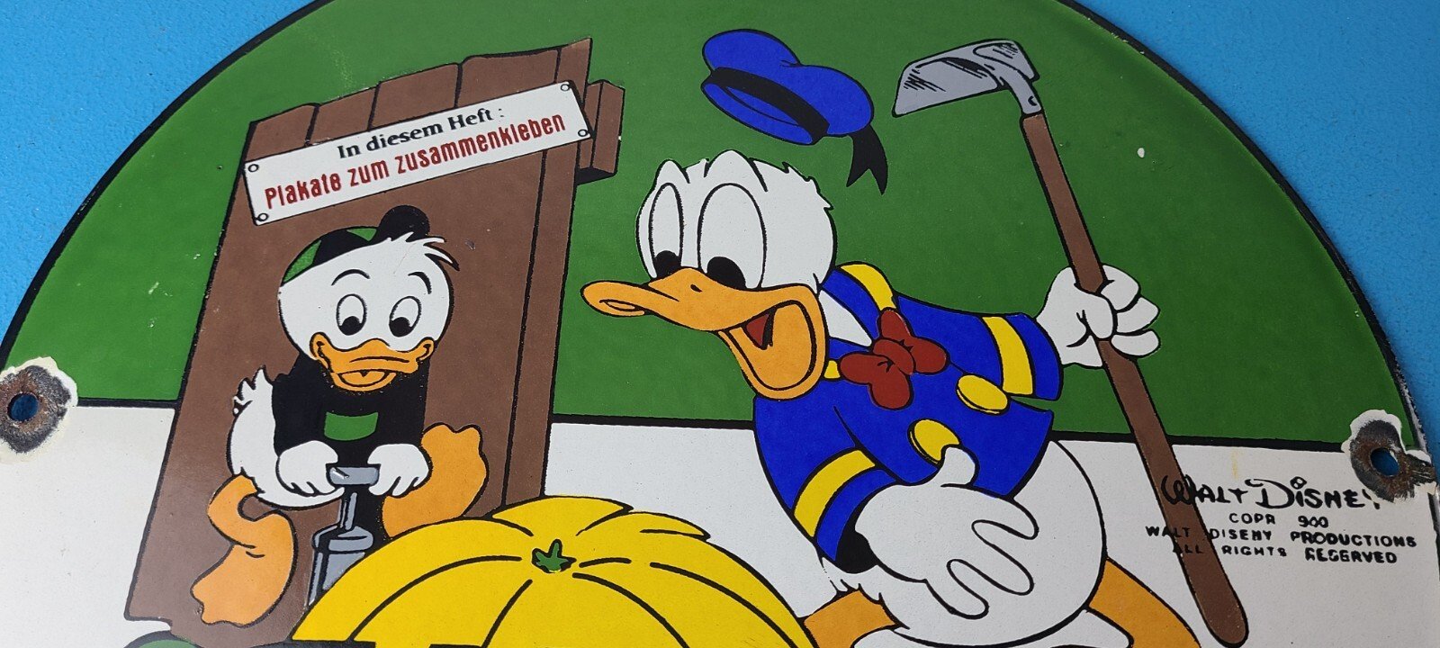 Vintage Standard Gasoline Sign - Unsurpassed Walt Disney Gas Pump Porcelain Sign - Image 3