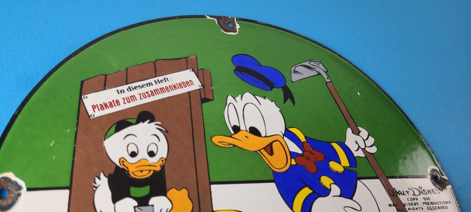 Vintage Standard Gasoline Sign - Unsurpassed Walt Disney Gas Pump Porcelain Sign - Image 5