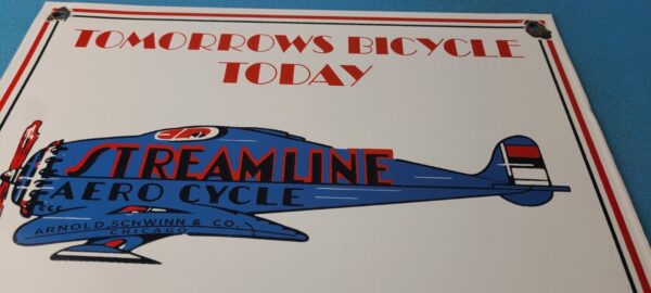 Vintage Streamline Aircraft Sign Aviation Hangar Gas Pump Porcelain Sign