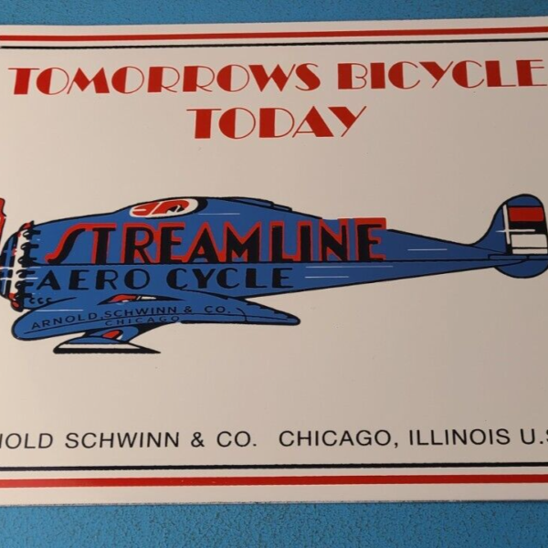 Vintage Streamline Aircraft Sign Aviation Hangar Gas Pump Porcelain Sign
