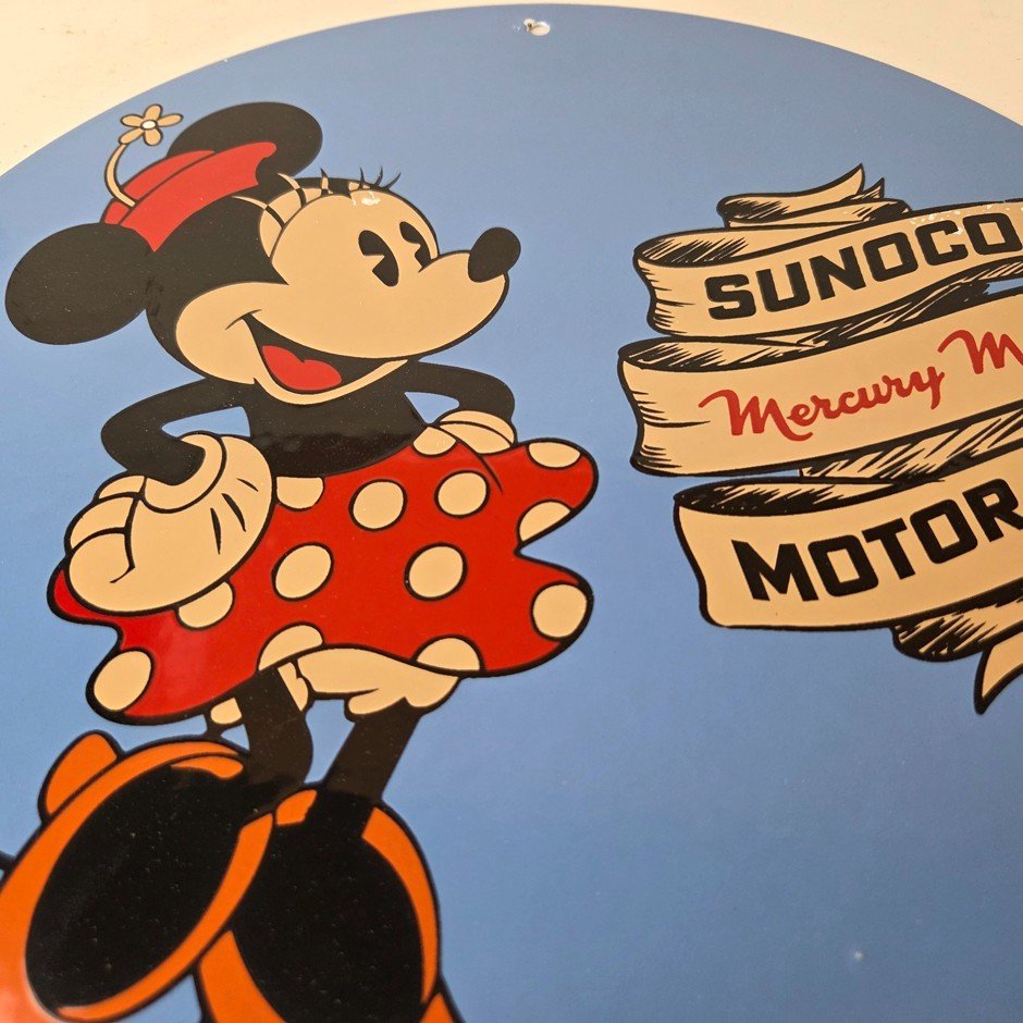 Vintage Sunoco Gasoline Porcelain Sign - Vintage Porcelain for Sale Gas Sign - Image 12