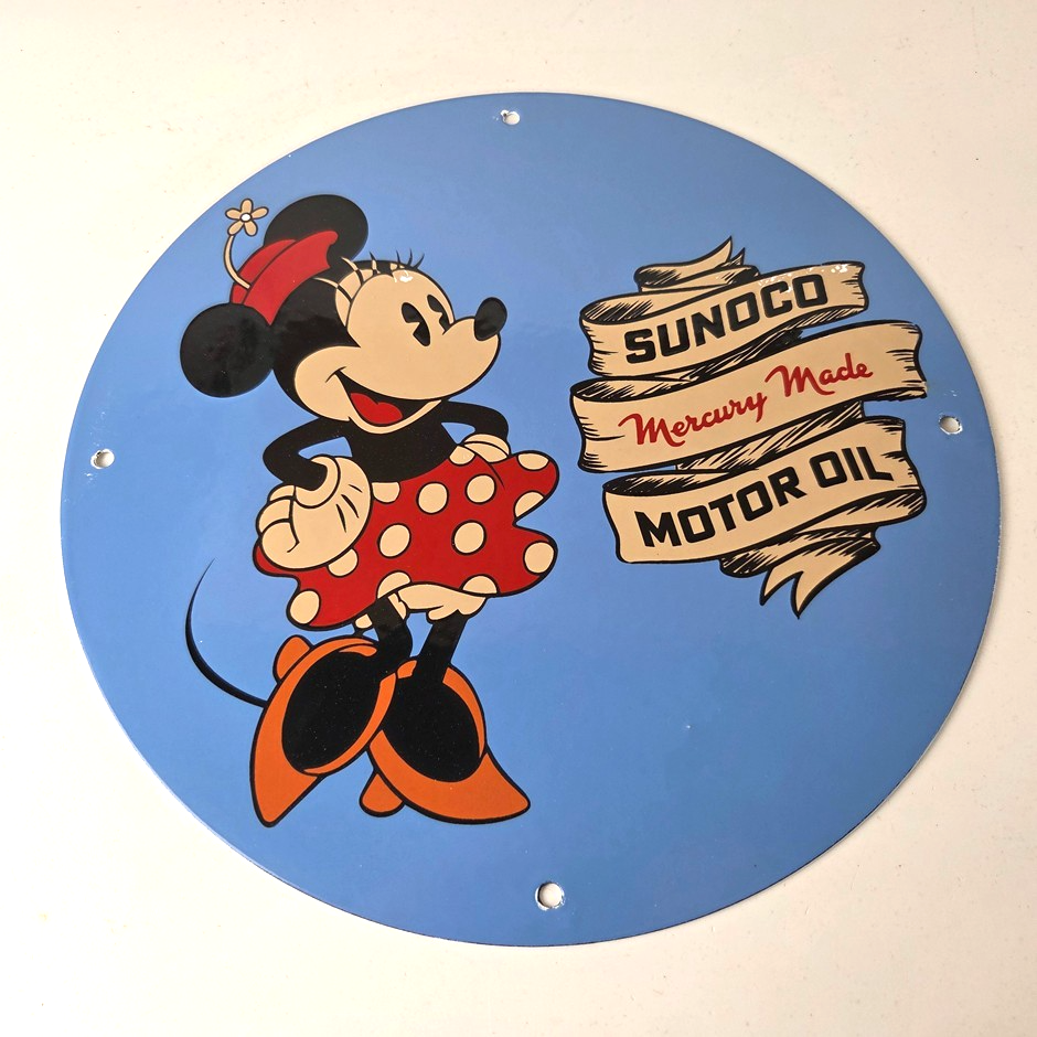 Vintage Sunoco Gasoline Porcelain Sign - Vintage Porcelain for Sale Gas Sign - Image 13