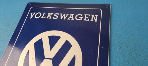 Vintage Volkswagen Sign Service Sales Automobile Gas Pump Porcelain Sign 305884971257 7