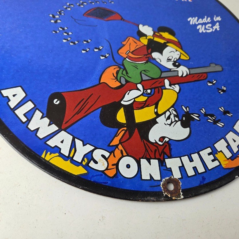 Vintage Winchester Sign - Disney Mickey Mouse Shot Gun Rifle Ammo Gas Pump Sign - Image 11