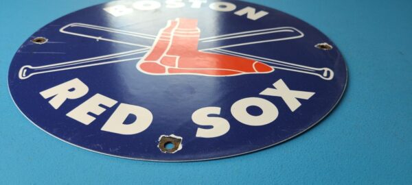 VINTAGE BOSTON RED SOX PORCELAIN MAJOR LEAGUE BASEBALL FIELD STADIUM SIGN 305781337028 10