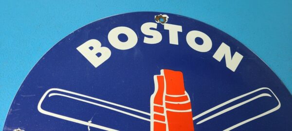 VINTAGE BOSTON RED SOX PORCELAIN MAJOR LEAGUE BASEBALL FIELD STADIUM SIGN 305781337028 4