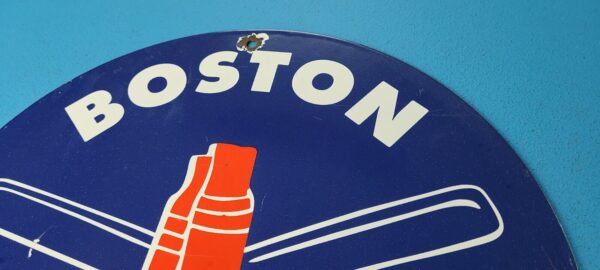 VINTAGE BOSTON RED SOX PORCELAIN MAJOR LEAGUE BASEBALL FIELD STADIUM SIGN 305781337028 7