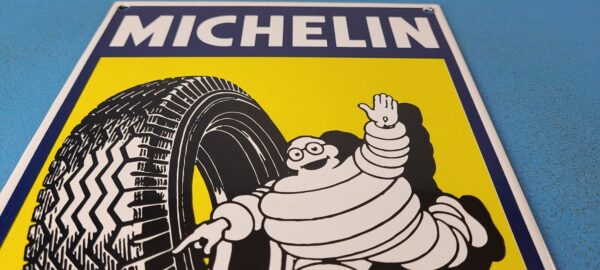 VINTAGE MICHELIN TIRES BIBENDUM MAN PORCELAIN GASOLINE SALES AUTO PUMP SIGN 305742079118 11