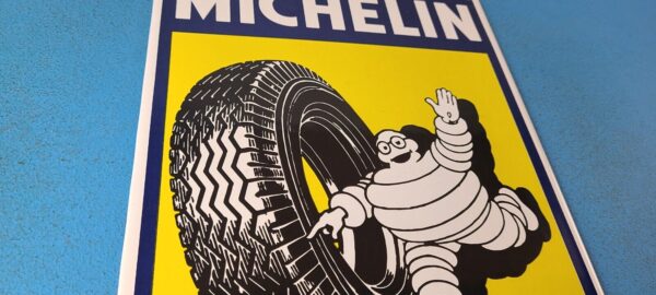 VINTAGE MICHELIN TIRES BIBENDUM MAN PORCELAIN GASOLINE SALES AUTO PUMP SIGN 305742079118 5