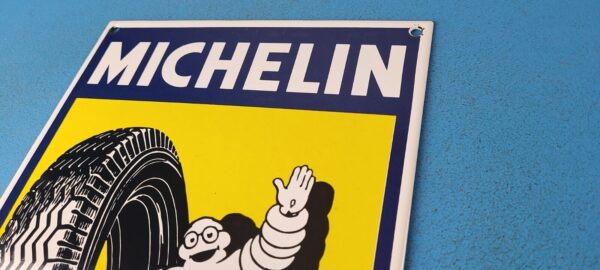 VINTAGE MICHELIN TIRES BIBENDUM MAN PORCELAIN GASOLINE SALES AUTO PUMP SIGN 305742079118 7