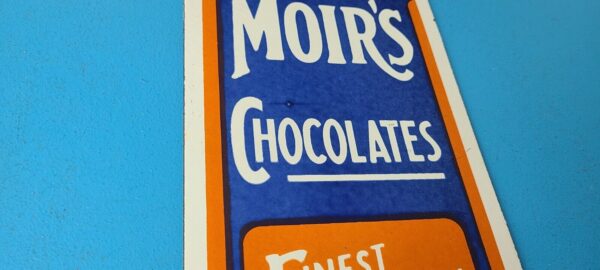 VINTAGE MOIRS CHOCOLATE PORCELAIN QUALITY GAS PUMP GENERAL STORE CANDY SIGN 305087084818 5