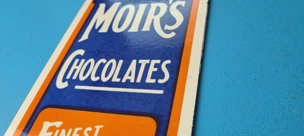 VINTAGE MOIRS CHOCOLATE PORCELAIN QUALITY GAS PUMP GENERAL STORE CANDY SIGN 305087084818 8