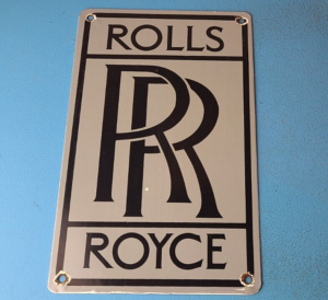 VINTAGE ROLLS ROYCE PORCELAIN GAS OIL AUTO GERMAN SERVICE DEALERSHIP MOTOR SIGN 305231786308