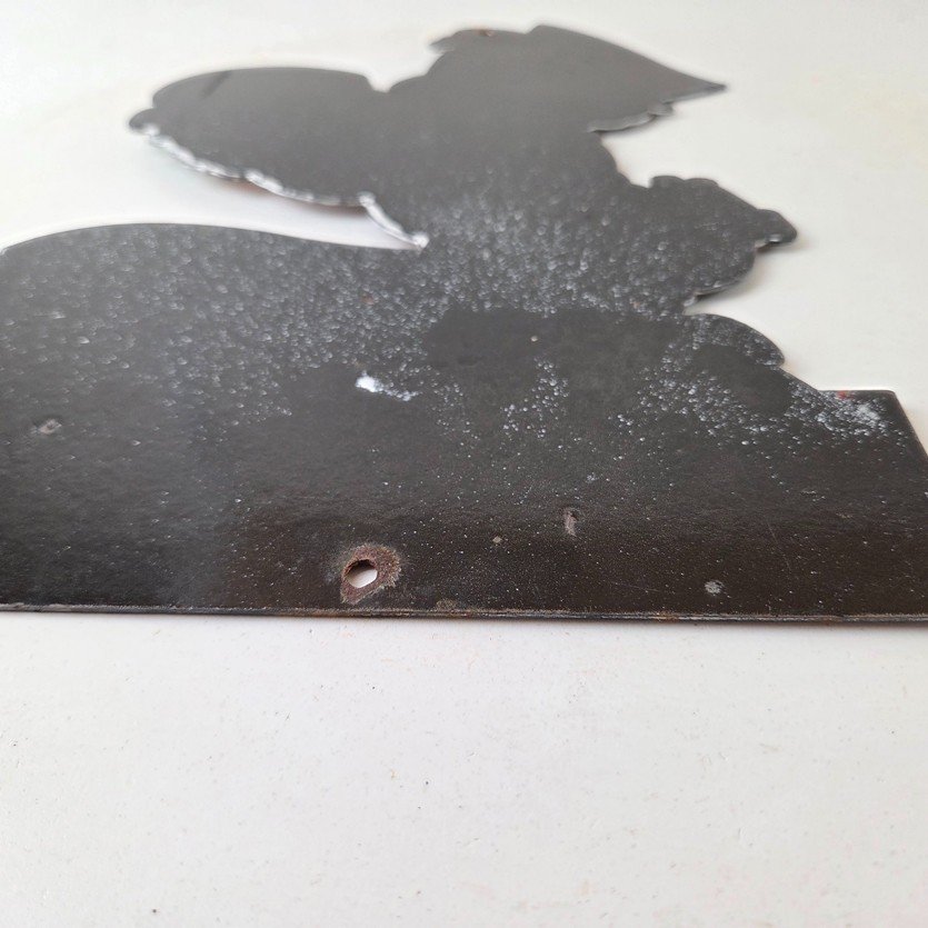 Vintage Big Boy Sign - Frischs Fast Food Porcelain Gas Pump Sign - Image 9