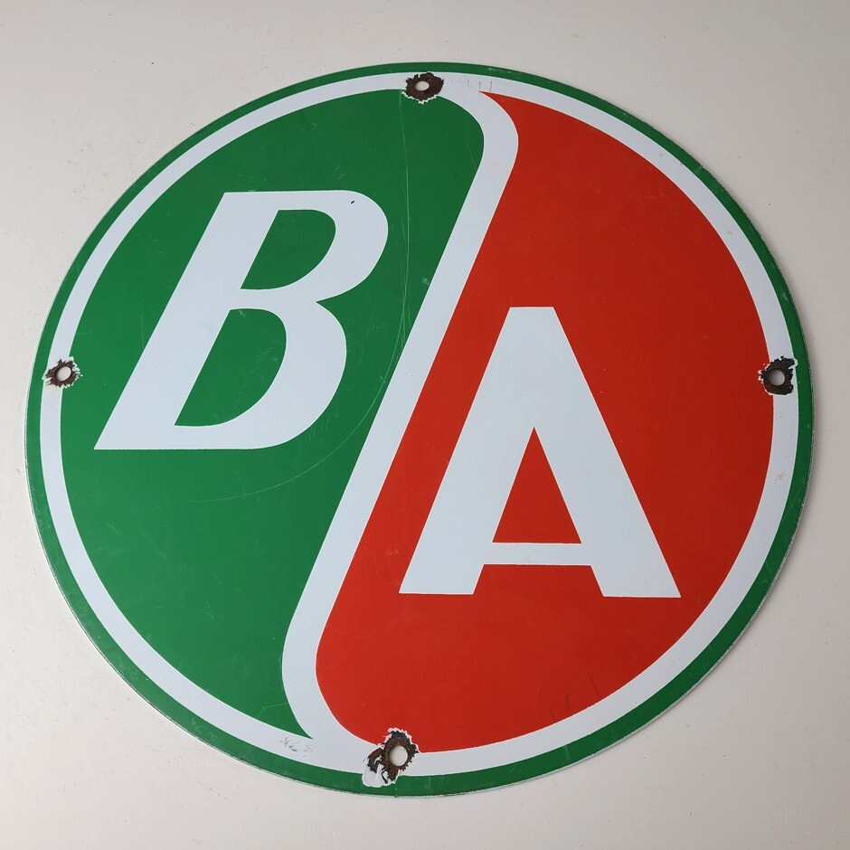 Vintage British Airways Sign - Aviation Hangar Gas Pump Airline Porcelain Sign - Image 12