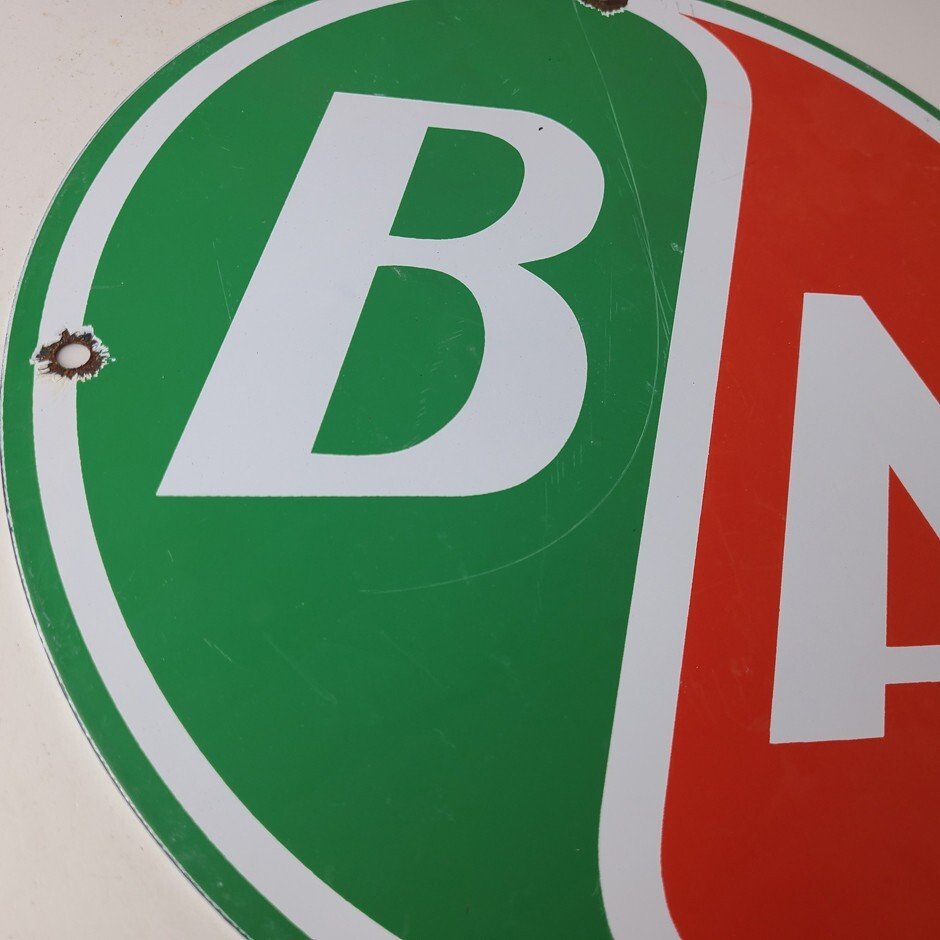 Vintage British Airways Sign - Aviation Hangar Gas Pump Airline Porcelain Sign - Image 6