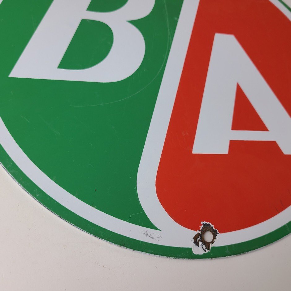 Vintage British Airways Sign - Aviation Hangar Gas Pump Airline Porcelain Sign - Image 7